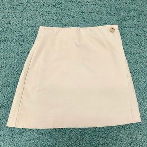 Aritzia Madden Skirt (wrap mini skirt in Matte Pearl) - Size 00